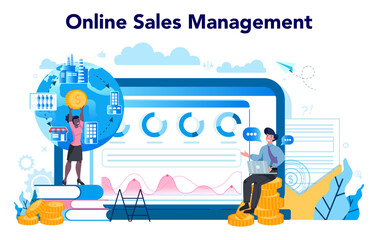 Sales manager or commercial director online service or platform.