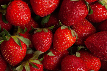 Fresh Strawberry Background Close Up.
