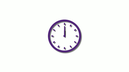 New purple dark 3d clock icon,Amazing clock animation icon,counting down clock icon