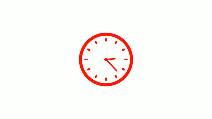 New red clock animation,clock icon,counting down clock icon