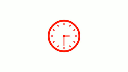 New red clock animation,clock icon,counting down clock icon