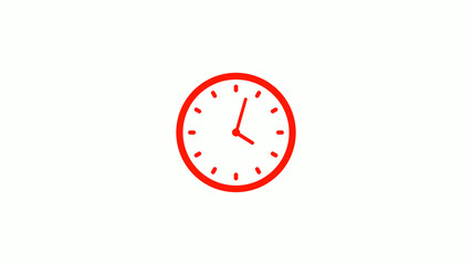 New red clock animation,clock icon,counting down clock icon