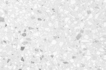 Cool terrazzo flooring or marble monochrome old texture. Polished wall stone pattern beautiful for background. White and grey, grayscale backdrop with copy space, add text and etc.