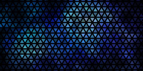 Dark BLUE vector backdrop with lines, triangles.