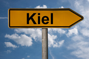 Fototapeta premium Wegweiser Kiel