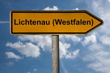 Obraz premium Wegweiser Lichtenau (Westfalen)