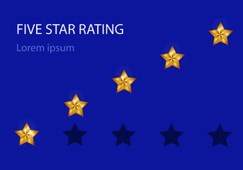 Five star rating for shopping feedback