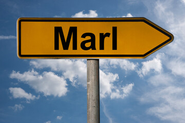 Obraz premium Wegweiser Marl