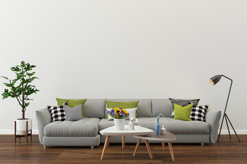 living room interior. 3d render background wood floor wooden wall modern template design mock up copy space