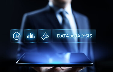 Data analysis business intelligence analytics internet technology concept.