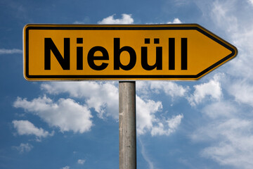 Fototapeta premium Wegweiser Niebüll