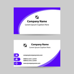 Neat Elegant Professional Double Sided Business Card with Home, Email and website icons. Ideal for corporated identity of marketing team.