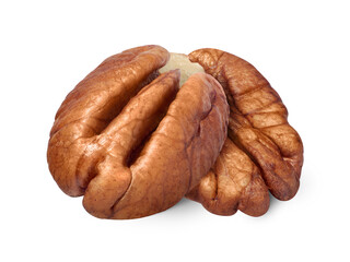Pecan nuts isolated on white background