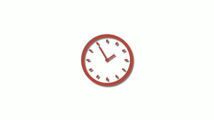 New red dark 3d clock icon,counting down clock icon,12 clock icon