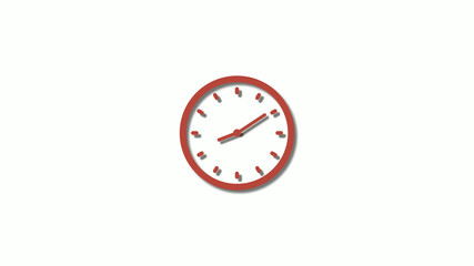 New red dark 3d clock icon,counting down clock icon,12 clock icon