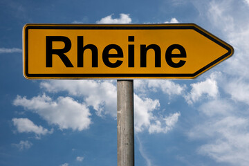 Obraz premium Wegweiser Rheine