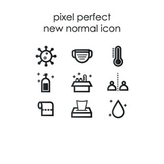 new normal icons set