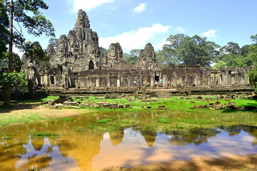 Fototapeta na wymiar Angkorwat temple history in siemreap travel outdoors at bayon cambodia