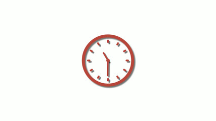 New red dark 3d clock icon,counting down clock icon,12 clock icon
