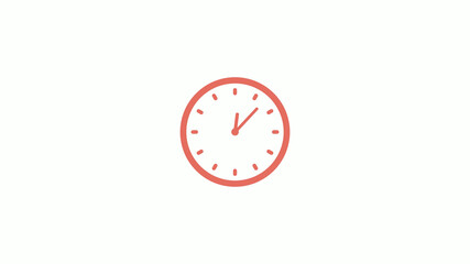 Amazing red light counting down clock icon,all time clock icon,red clock