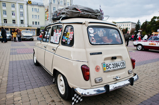 Tarnopol, Ukraine - October 09, 2016: Classic retro car Renault 4 L, produced by the French automaker Renault between 1974&ndash;1978