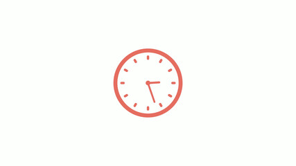 Amazing red light counting down clock icon,all time clock icon,red clock