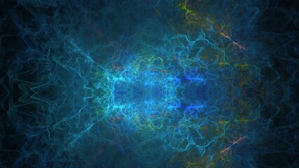 フラクタルで抽象的な水中の闇のイメージの背景