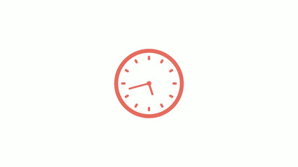 Amazing red light counting down clock icon,all time clock icon,red clock