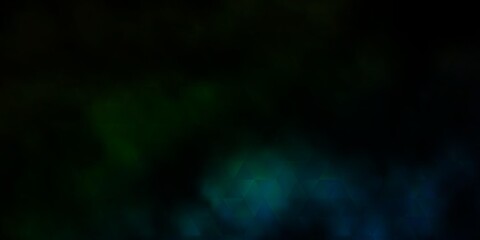 Dark Blue, Green vector layout with lines, triangles.