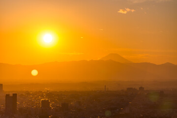 Asia Business concept for real estate and corporate construction - panoramic modern city skyline bird eye aerial view in Shibuya Sky, Tokyo, Japan