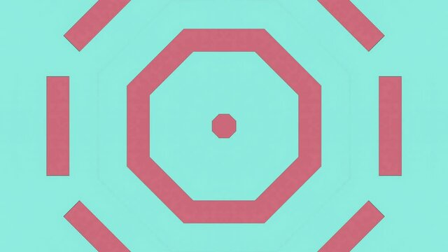 3d Looped abstract pastel colored kaleidoscope or mandala.