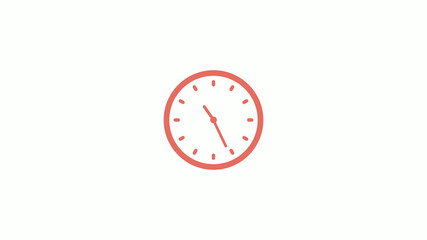 Amazing red light counting down clock icon,all time clock icon,red clock