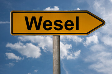 Obraz premium Wegweiser Wesel
