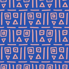 Tribal boho, native american seamless pattern
