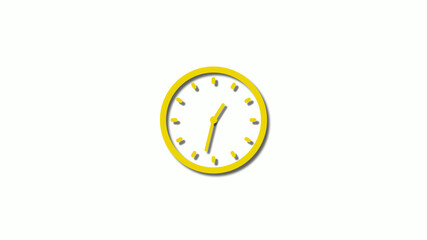 3d yellow color clock icon,watch icons,counting down clock icon