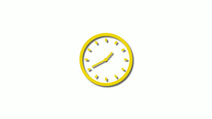 3d yellow color clock icon,watch icons,counting down clock icon