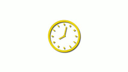 3d yellow color clock icon,watch icons,counting down clock icon