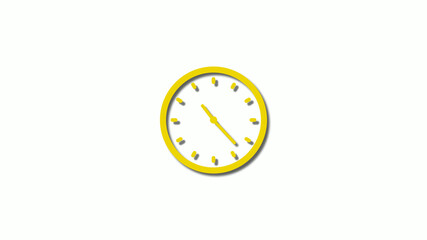 3d yellow color clock icon,watch icons,counting down clock icon