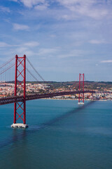 Ponte 25 de Abril is a suspension bridge connecting the city of Lisbon, to the Almada