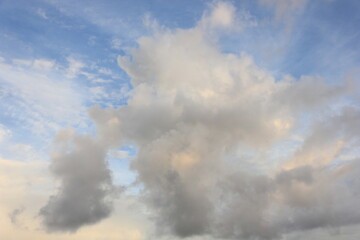 White and black clouds on the sky, Clouds after the rain.For background.

