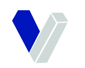 w and v creative initial logo letters 