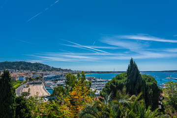 Fototapeta na wymiar Panorama of the city of Cannes, France