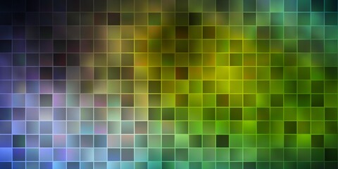 Light Blue, Yellow vector pattern in square style.