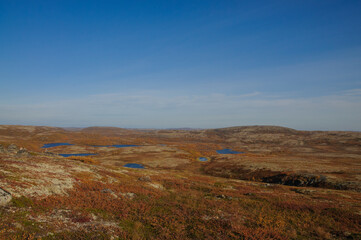 Fototapeta na wymiar Landscape near Teriberka, Murmansk region, Russia