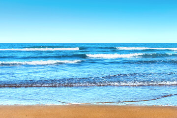 Blue sea and sky, background. summer and holiday concept.