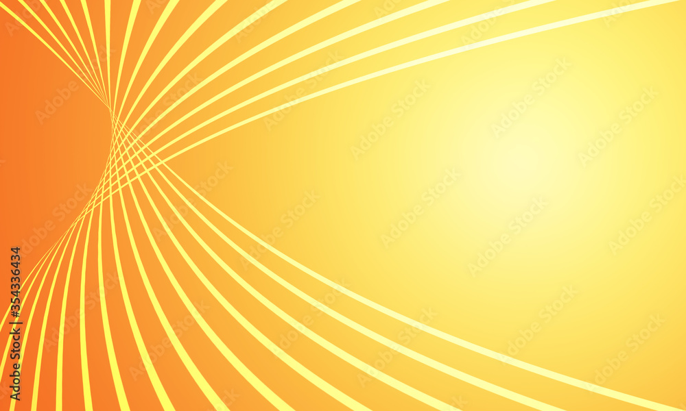 Poster background is yellow. background with abstract lines. many lines twist like a spiral. abstract patte