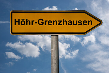 Obraz premium Wegweiser Höhr-Grenzhausen