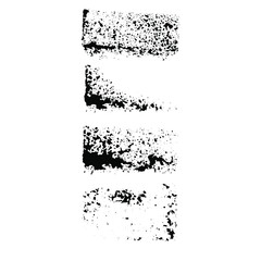 Sponge textures. Paint stamps vector elements. Design, decor, grunge textures