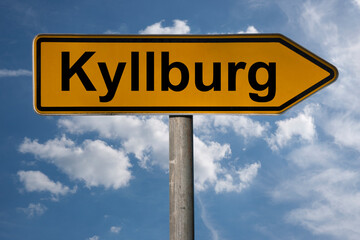 Fototapeta premium Wegweiser Kyllburg