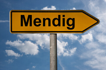 Obraz premium Wegweiser Mendig